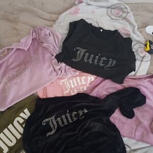 Juicy Couture Black and Pink Tops
